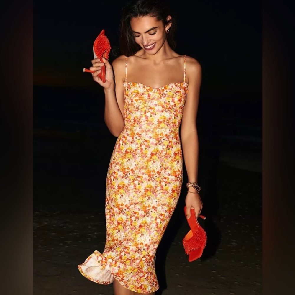 Anthropologie Hutch Selene Floral Midi Dress